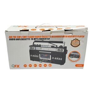 QFX AM/FM/SW1-SW2 4 Band Radio and Cassette to MP3 Converter, and Recorder